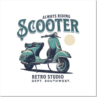 Print Design Vintage Scooter Posters and Art